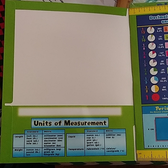 NWT Math Reference Four-Pocket Folder - Picture 2 of 8